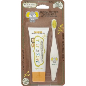 image:imageJack N Jill Baby amp Toddler Toothbrush and Toothpaste SetBanana