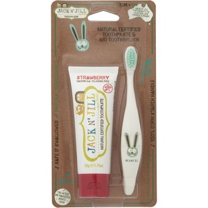 image:imageJack N Jill Baby amp Toddler Toothbrush and Toothpaste SetStrawberry