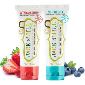 image:imageJack N Jill Natural Toothpaste Strawberry amp Blueberry 176 oz Pack of 2Strawberry  Blueberry