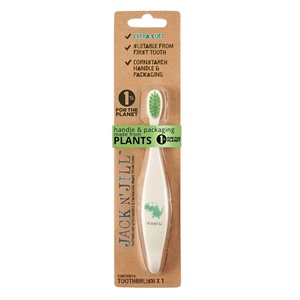 image:imageJack N Jill Kids Toothbrush  Extra Soft Bristle Toothbrush for Kids Handle amp Packaging Made from Plants Corn Ergonomic Handle for Little Hands  Dino Baby 1 Pack1 Count Pack of 1