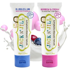 image:imageJack N Jill Natural Toothpaste 176 oz Variety Pack of 3Bubblegum  Berries N Cream