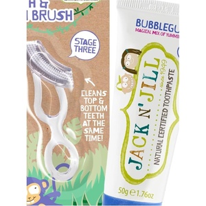 image:imageJack N Jill Stage 3 Silicone Kids Toothbrush amp Toothpaste Set